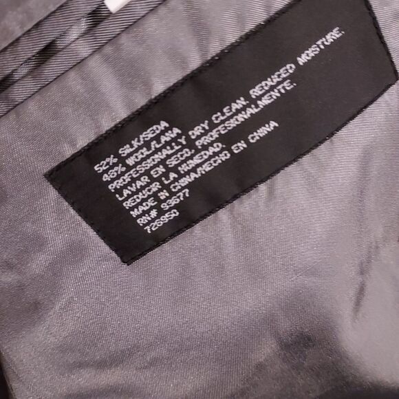 Stafford Blazer Mens 44R Silk Wool Blend Houndstooth Sport Coat Preppy Casual 44 - Picture 6 of 15